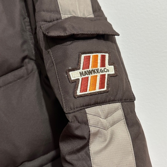 Hawke & Co Outfitter Boys Down Puffer Jacket Chocolate Brown 10-12 - Picture 3 of 7